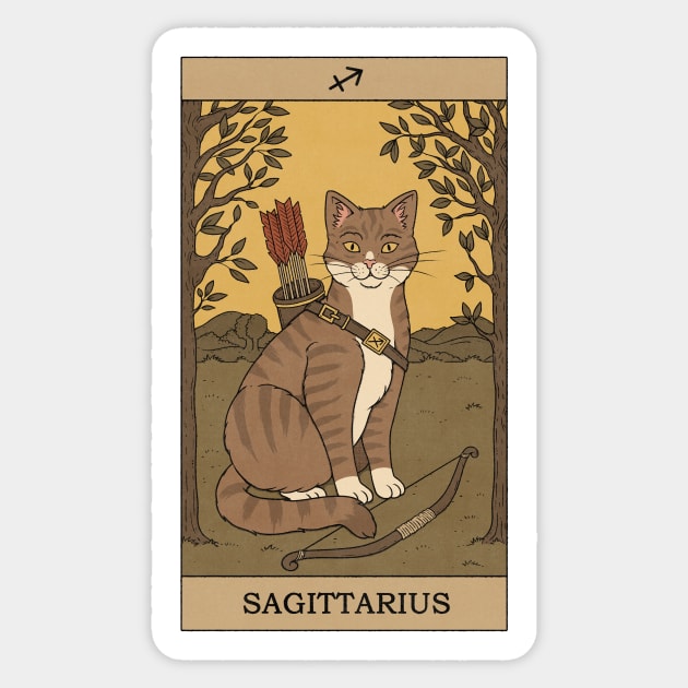 Sagittarius Cat Sticker by thiagocorrea